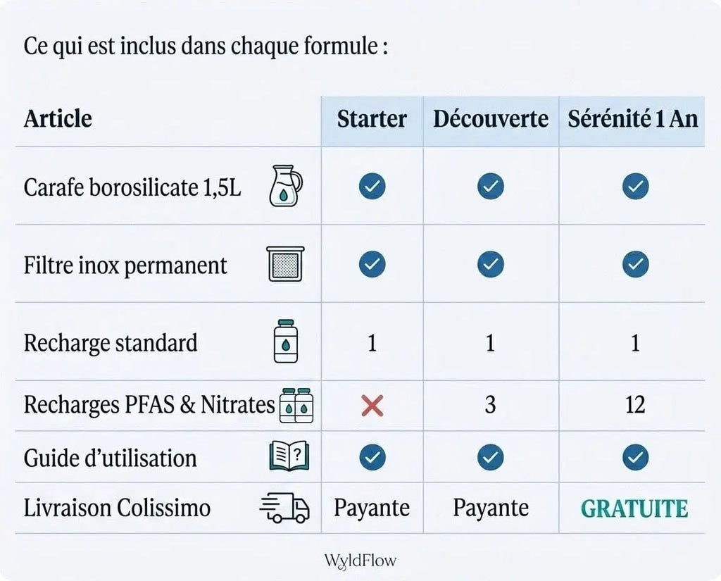 Carafe Filtrante en Verre Borosilicate 1,5L — Retrouvez le Goût d'une Eau Pure