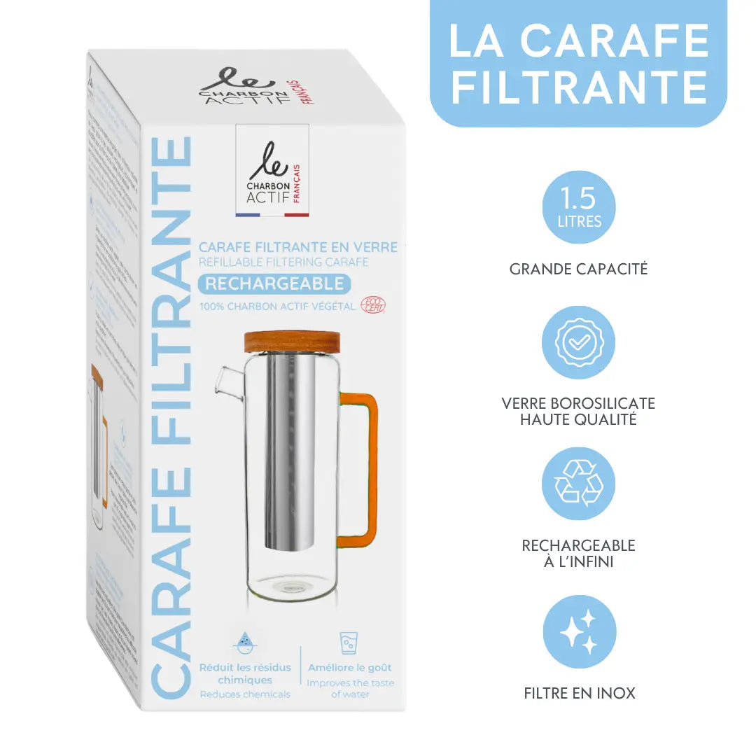 Carafe en Verre Wyld Flow : L'Élégance d'une Eau Pure et Responsable 1.5L BIJIN