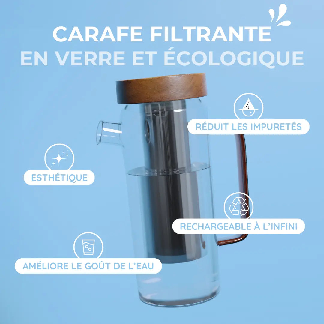 Carafe en Verre Wyld Flow : L'Élégance d'une Eau Pure et Responsable 1.5L BIJIN